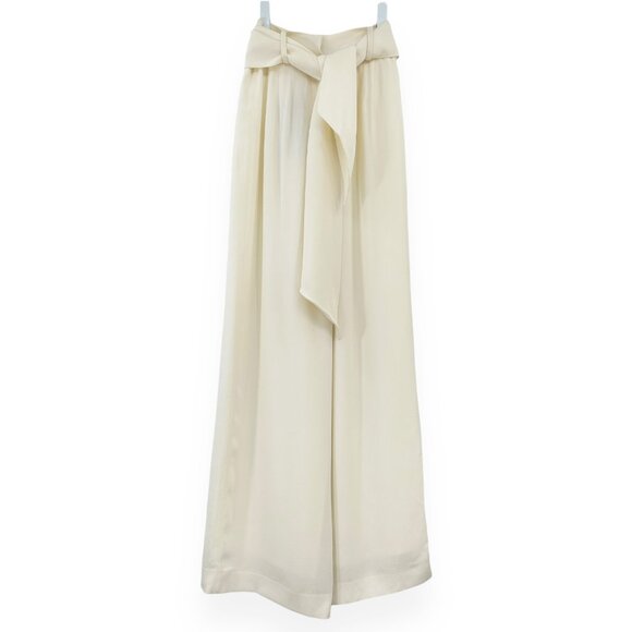 NWT Mother Of Pearl SS20 Ivory Cream "Iona" Wide Leg Belted Pants sz N/A - Picture 1 of 10